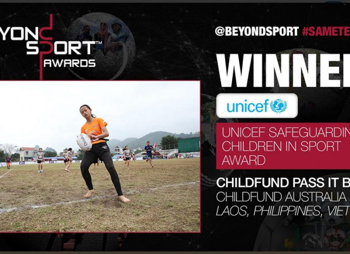 ChildFund Pass It Back wins award at Beyond Sport Global Awards 2017