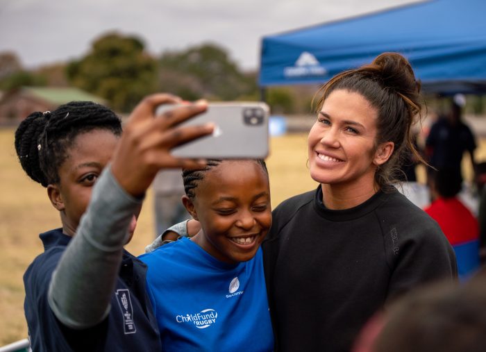New RWC Sevens World Champion Charlotte Caslick Visits ChildFund Rugby Partnership in South Africa